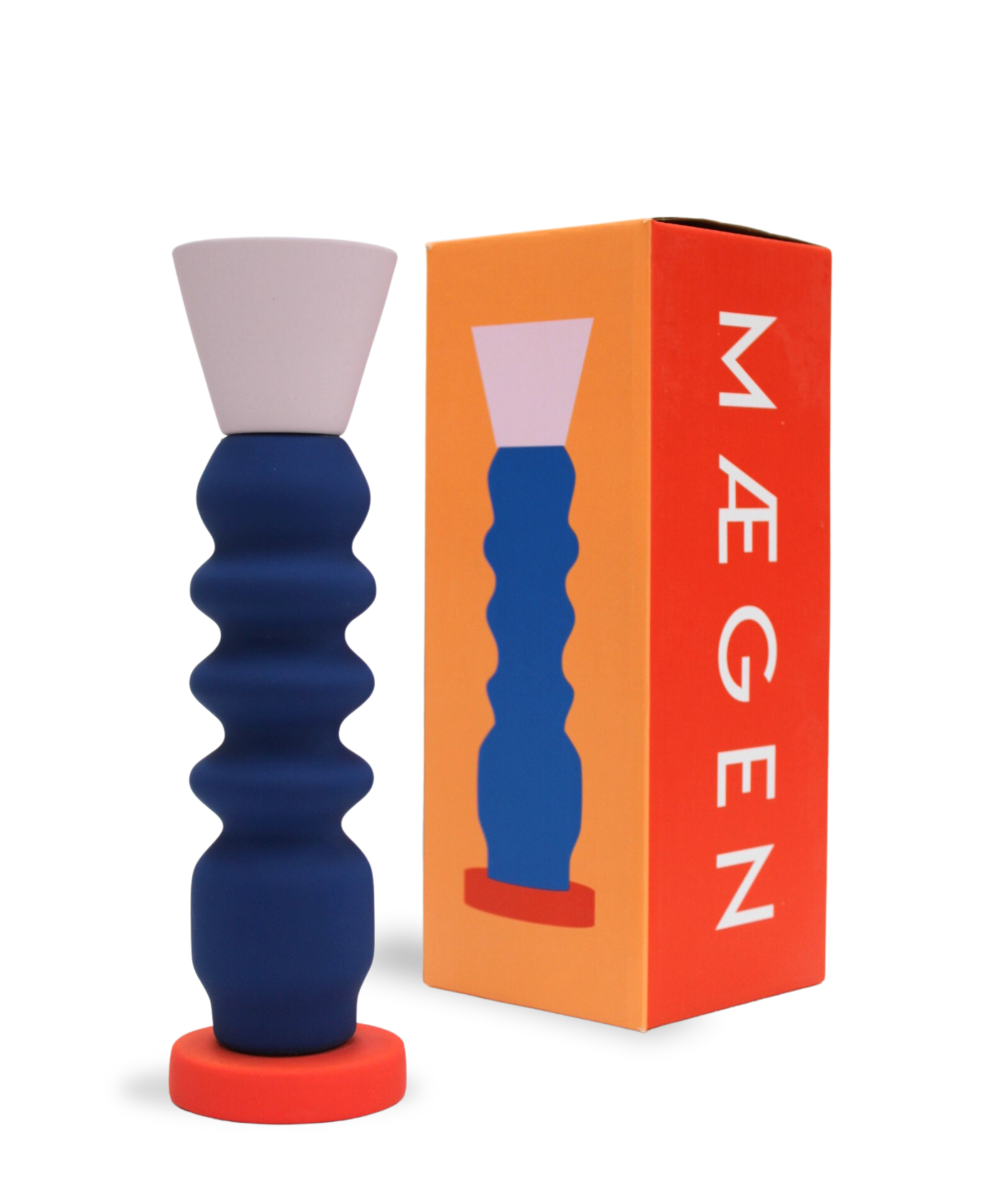 Stacks - Cobalt Tall Candlestick-MASTK004-B