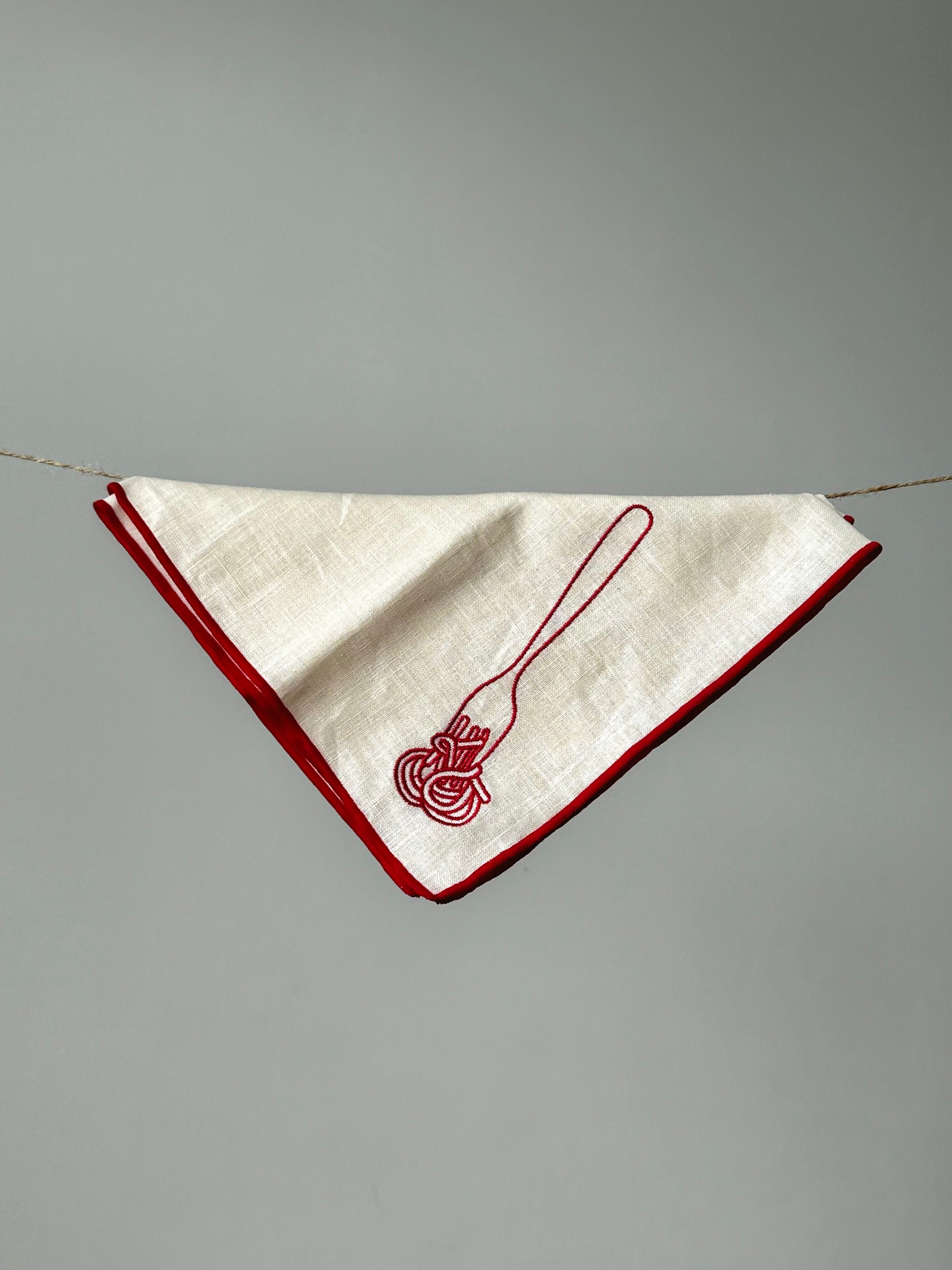 Linen Blend Napkins - Spaghetti (Set of 2)