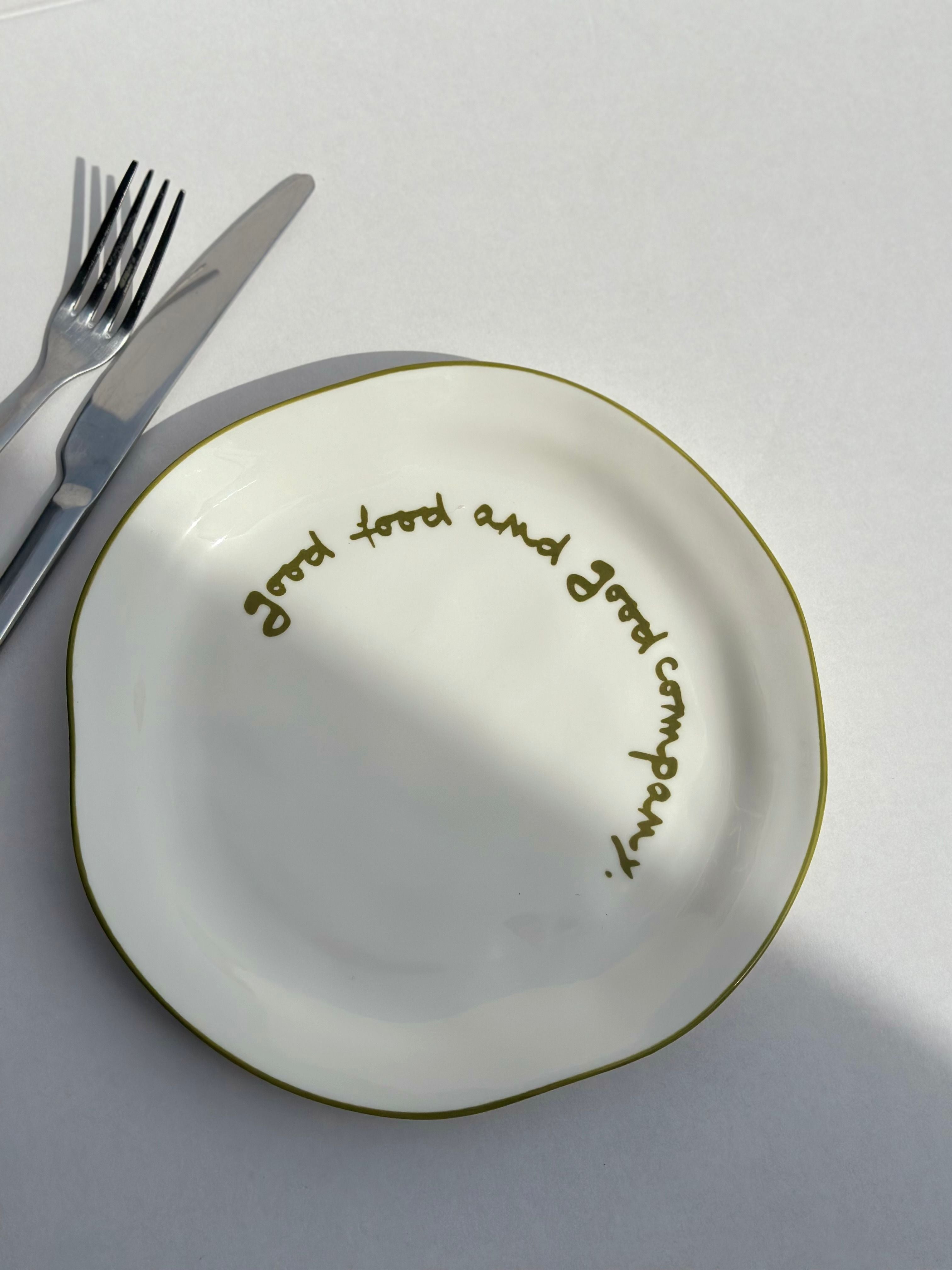 Statement Plate | 'Good Food And Good Company'