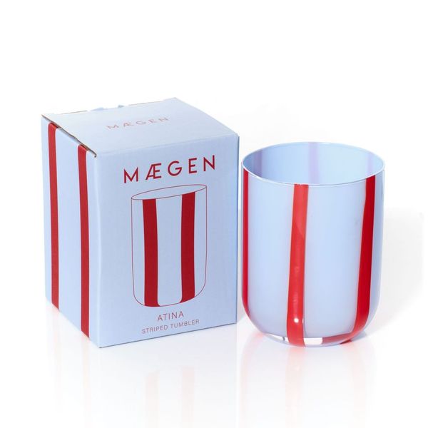 Atina Glassware | Blue & Red
