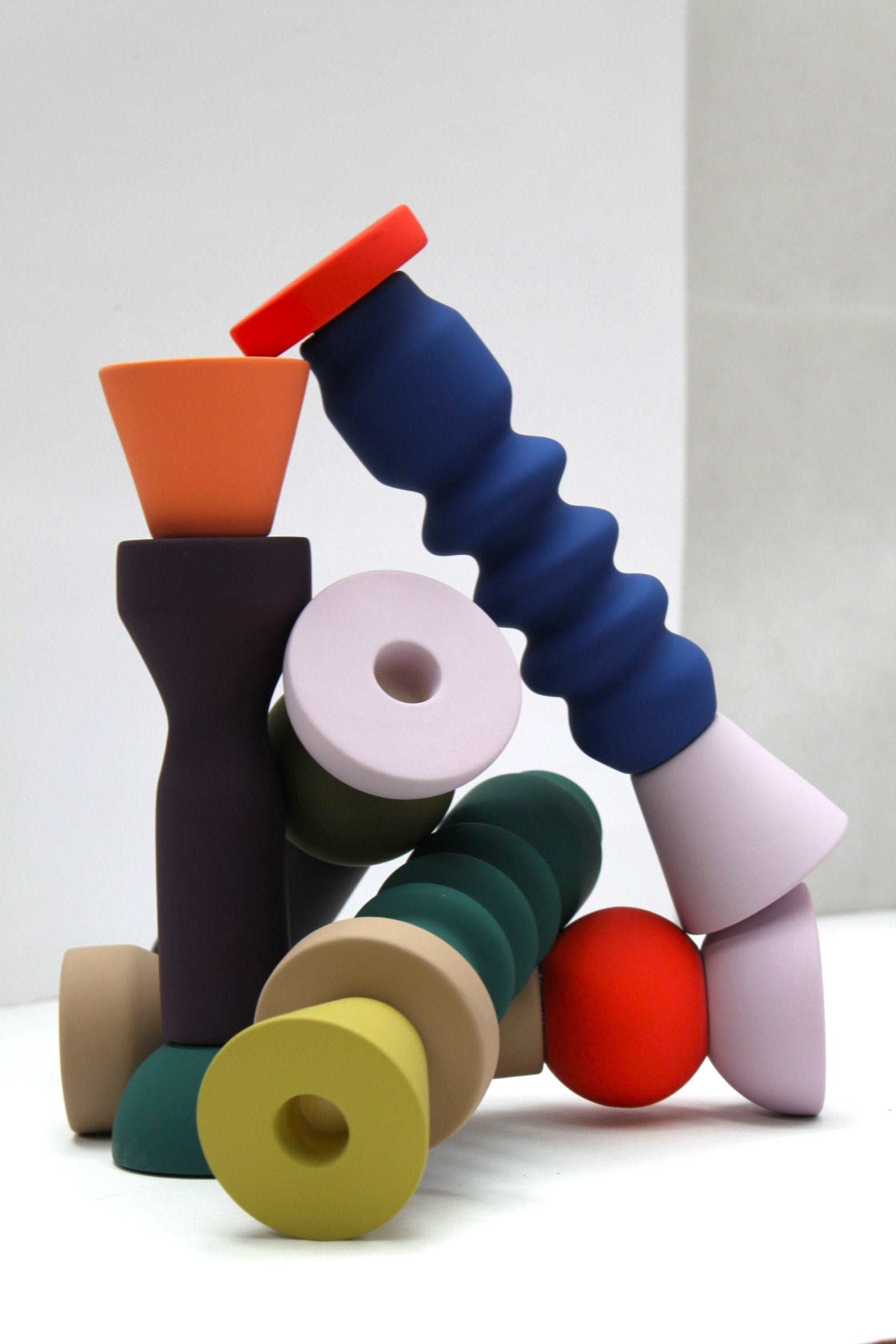 Stacks - Olive Tall Candlestick-MASTK003-B