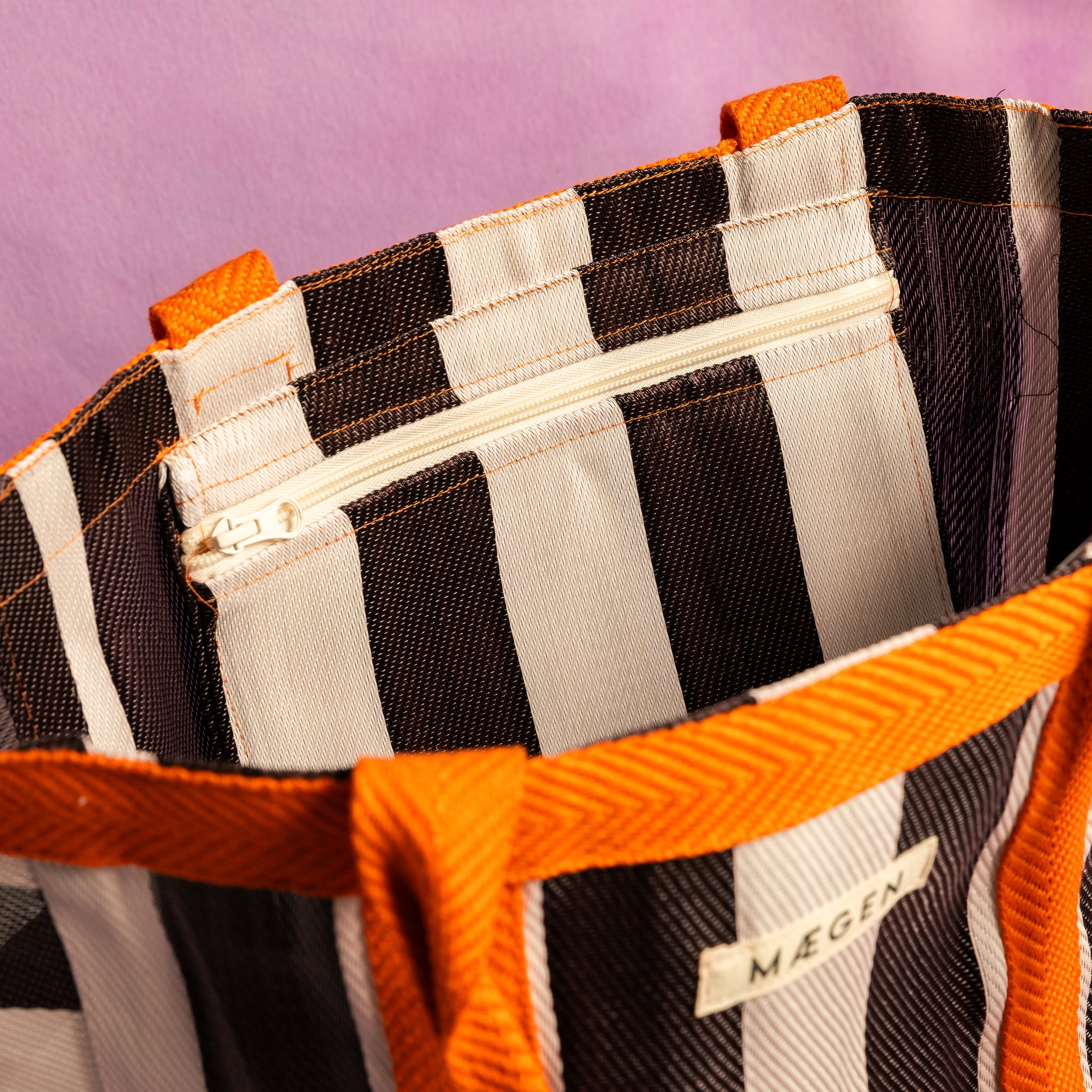 Everywhere Bag | Orange/ White/ Aubergine - Preorder