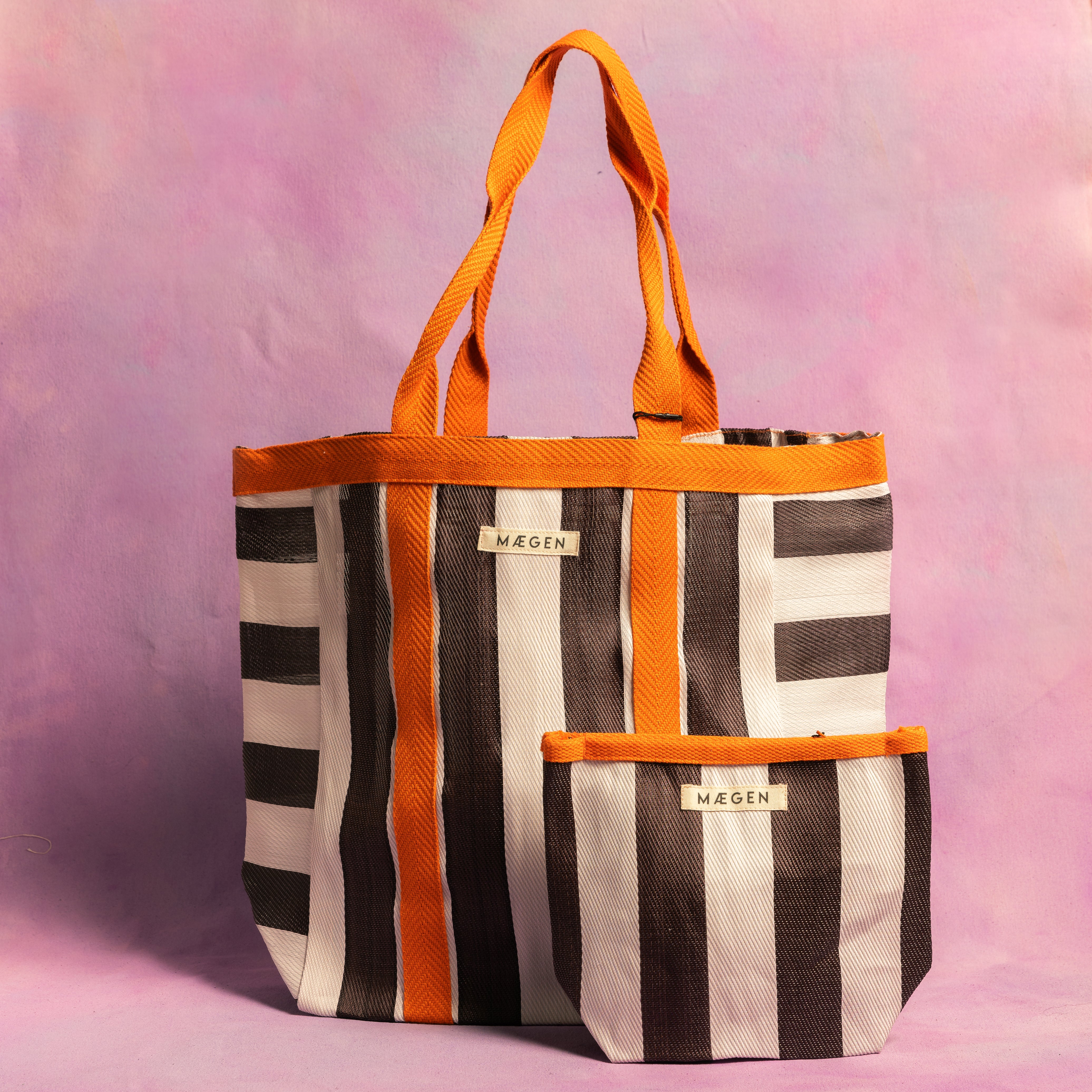 Everywhere Bag | Orange/ White/ Aubergine - Preorder
