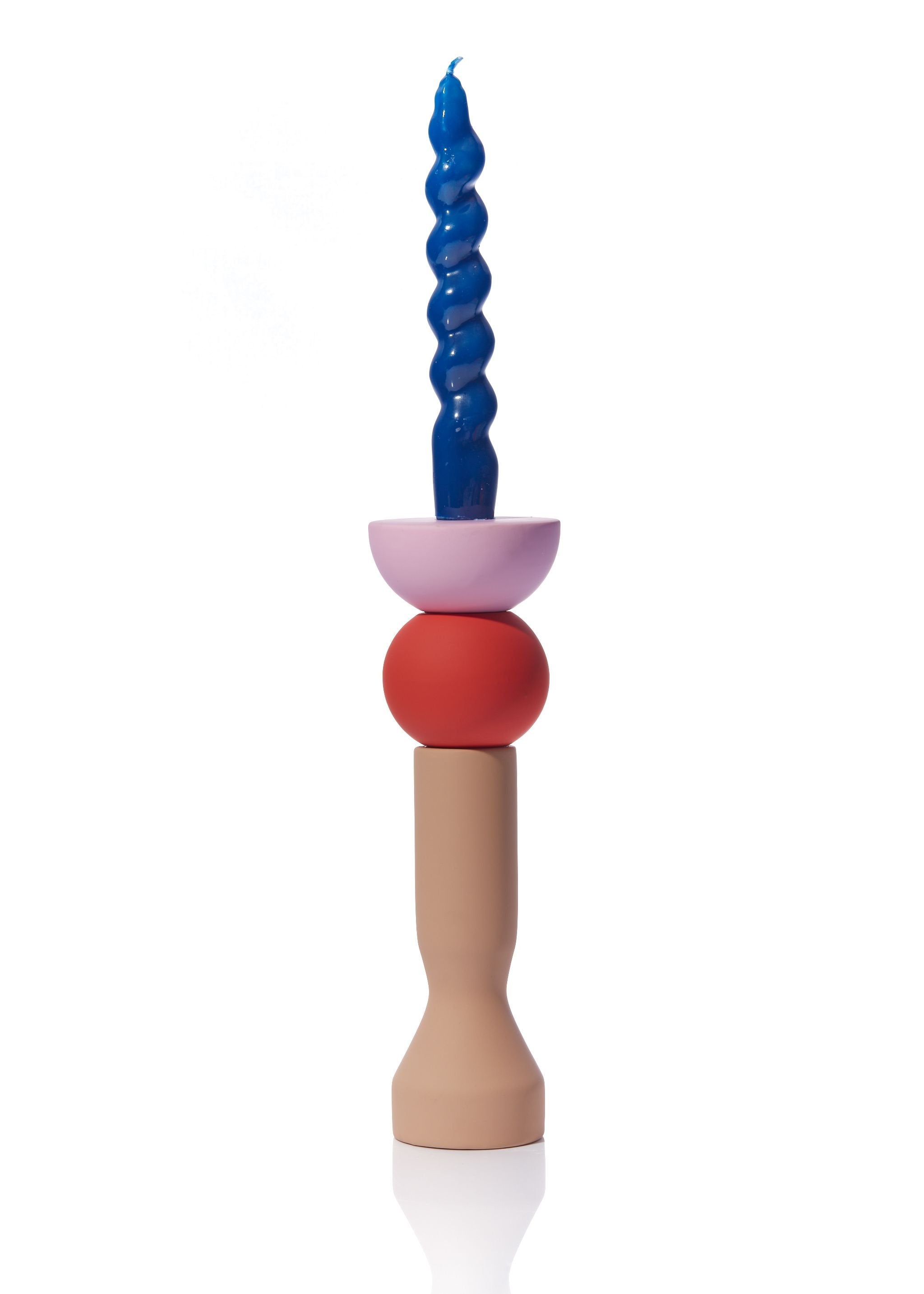 Stacks - Tomato Tall Candlestick-MASTK002-B